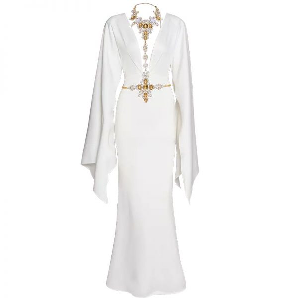 V Neck Long Dress - Image 4